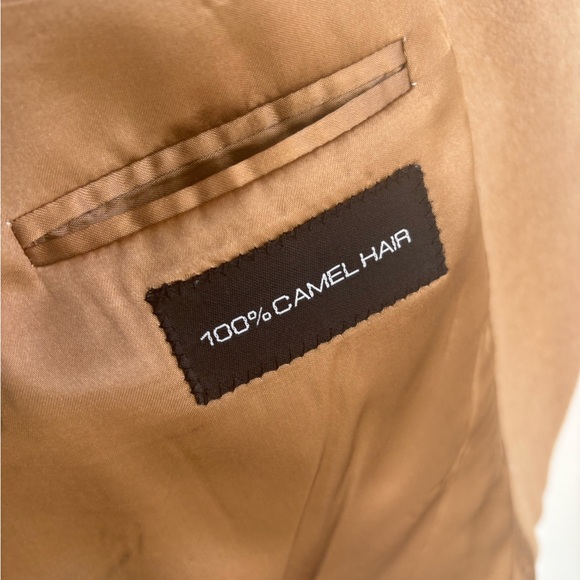 Paul Fredrick Camel Hair Peak Lapel Sports Coat Size 50R - Picture 6 of 8